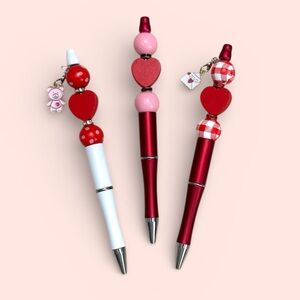 Valentine’s Hand Crafted Beaded Pen Set